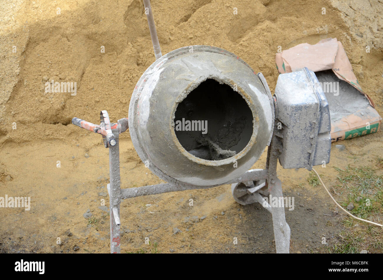 Picture of a Cement mixer at work Stock Photo Alamy