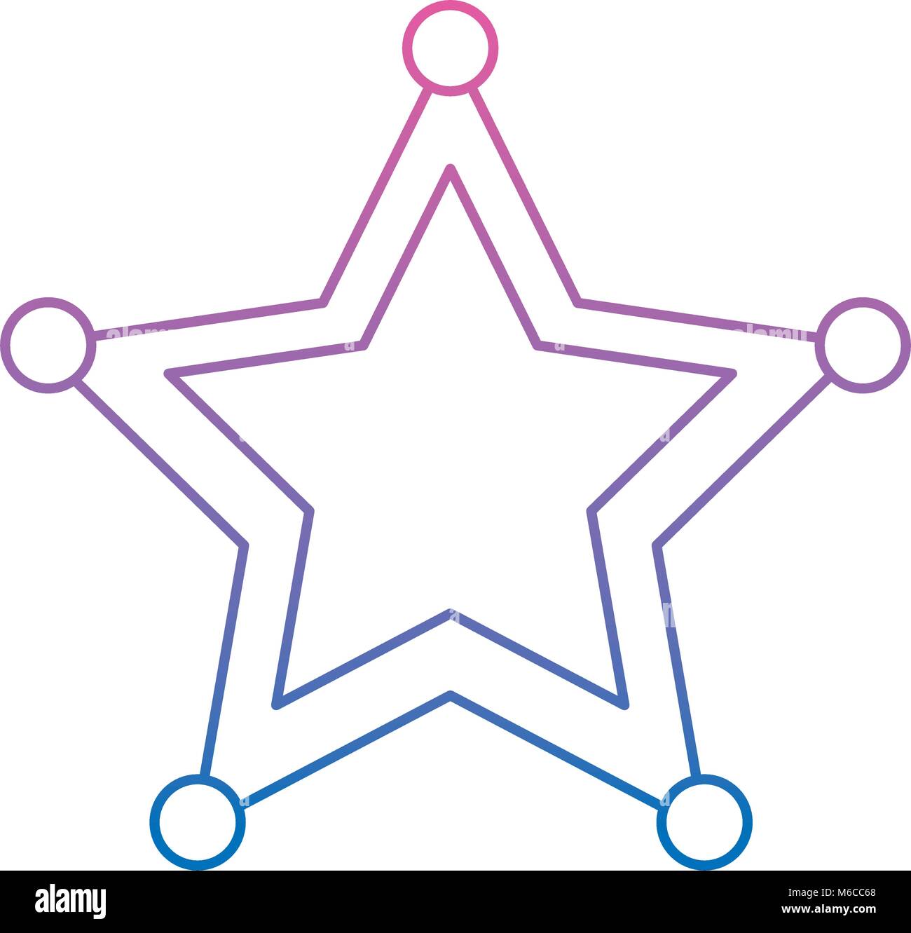 police sheriff star icon image vector illustration design purple to ...