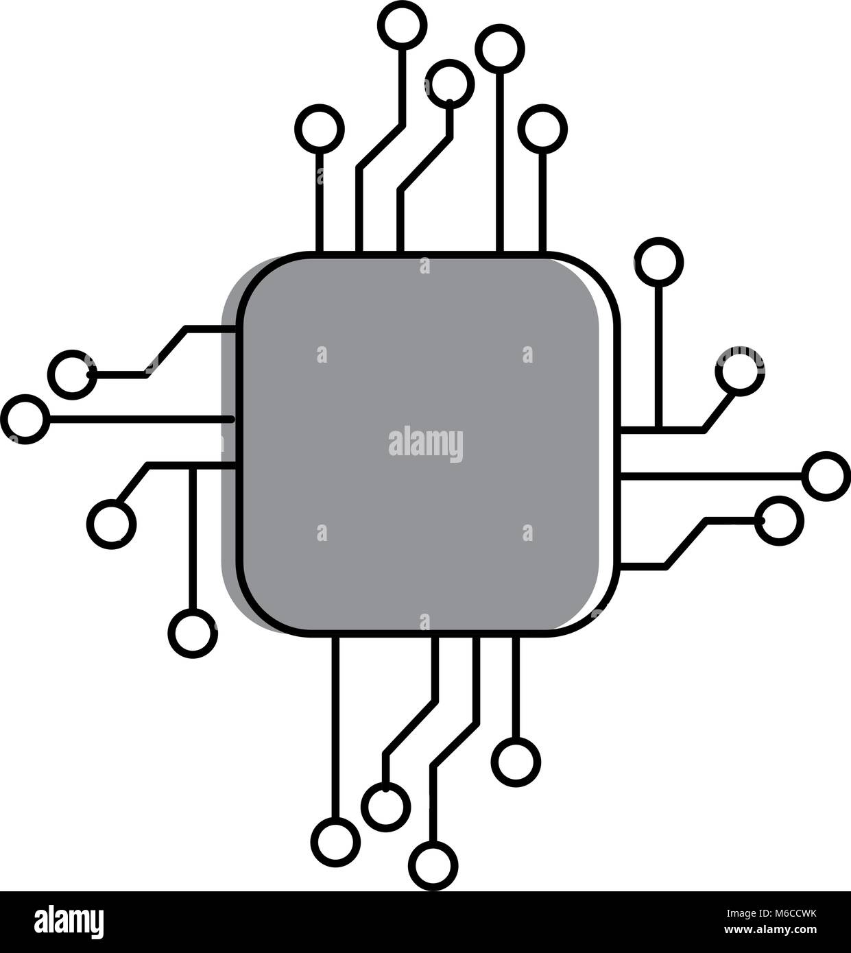 processor circuit electrical icon Stock Vector Image & Art - Alamy