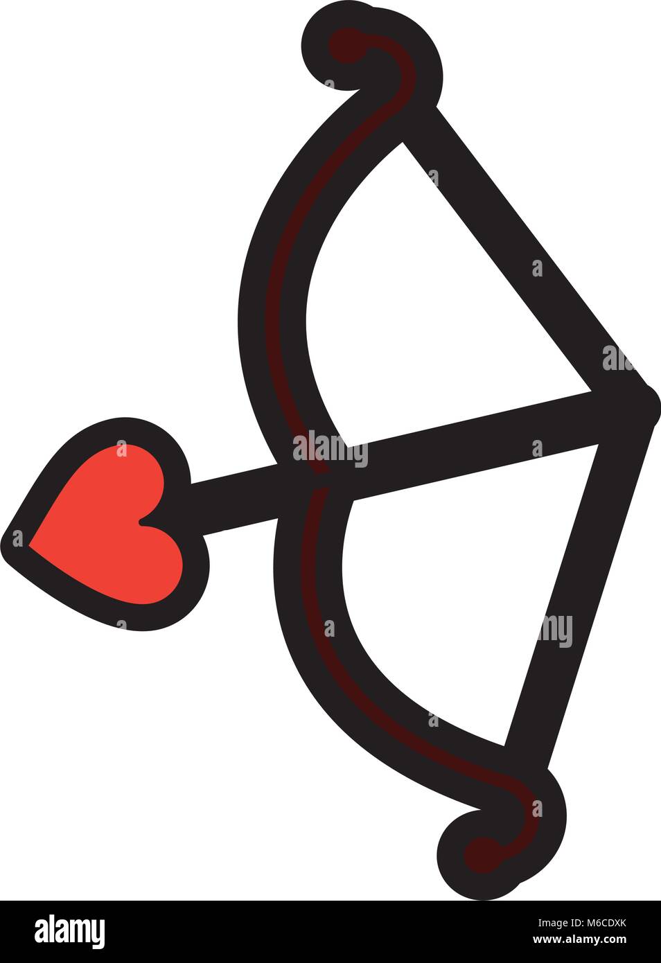 bow and arrow cupid valentines day icon image Stock Vector Image & Art ...