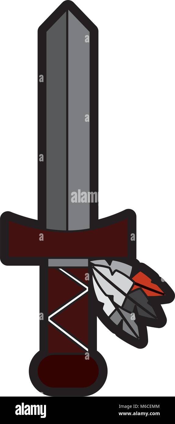 sword weapon ancient traditional icon image Stock Vector Image & Art ...