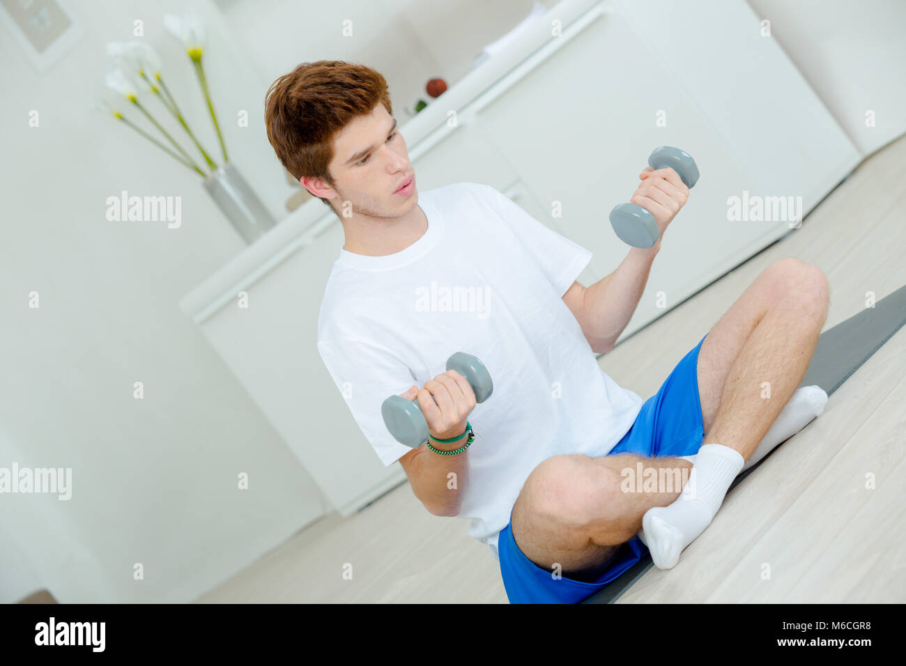 first step to building muscles Stock Photo