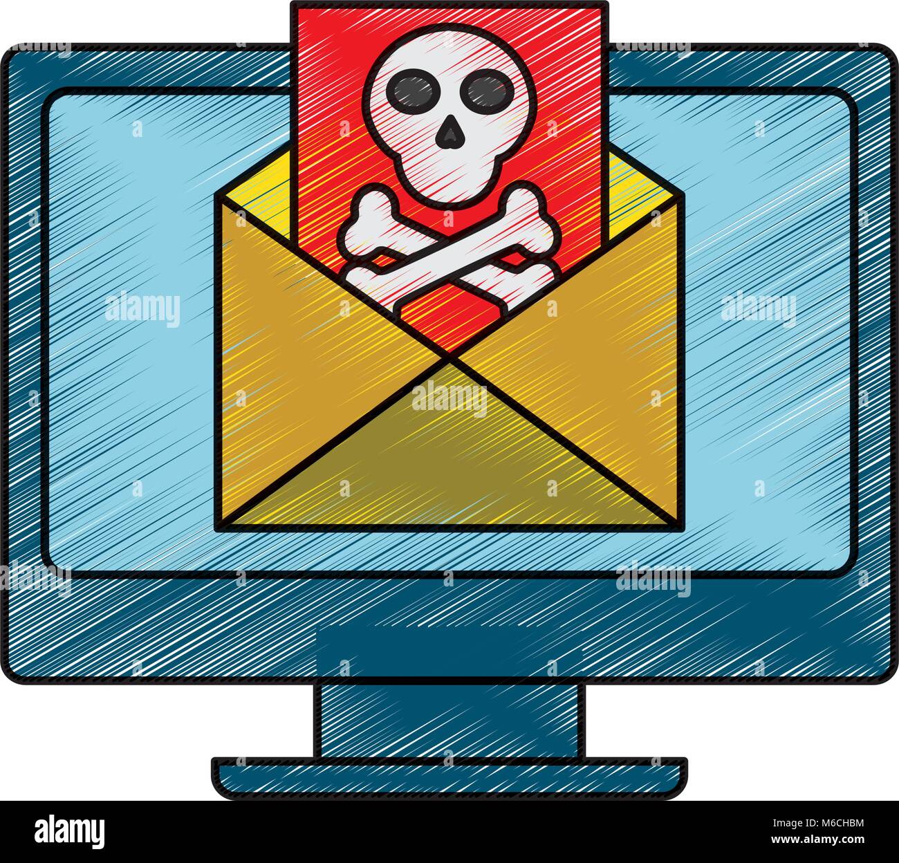 computer screen message hazard danger Stock Vector Image & Art Alamy
