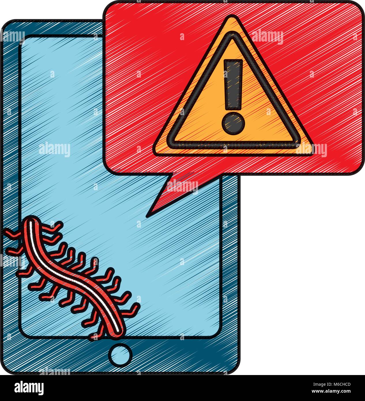 mobile phone and worm virus message alert Stock Vector Image & Art Alamy