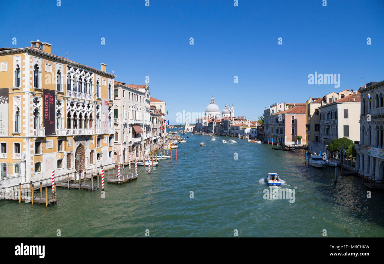 Canal Grande of the Ponte dell' Accademia, Venice, Italy Stock Photo
