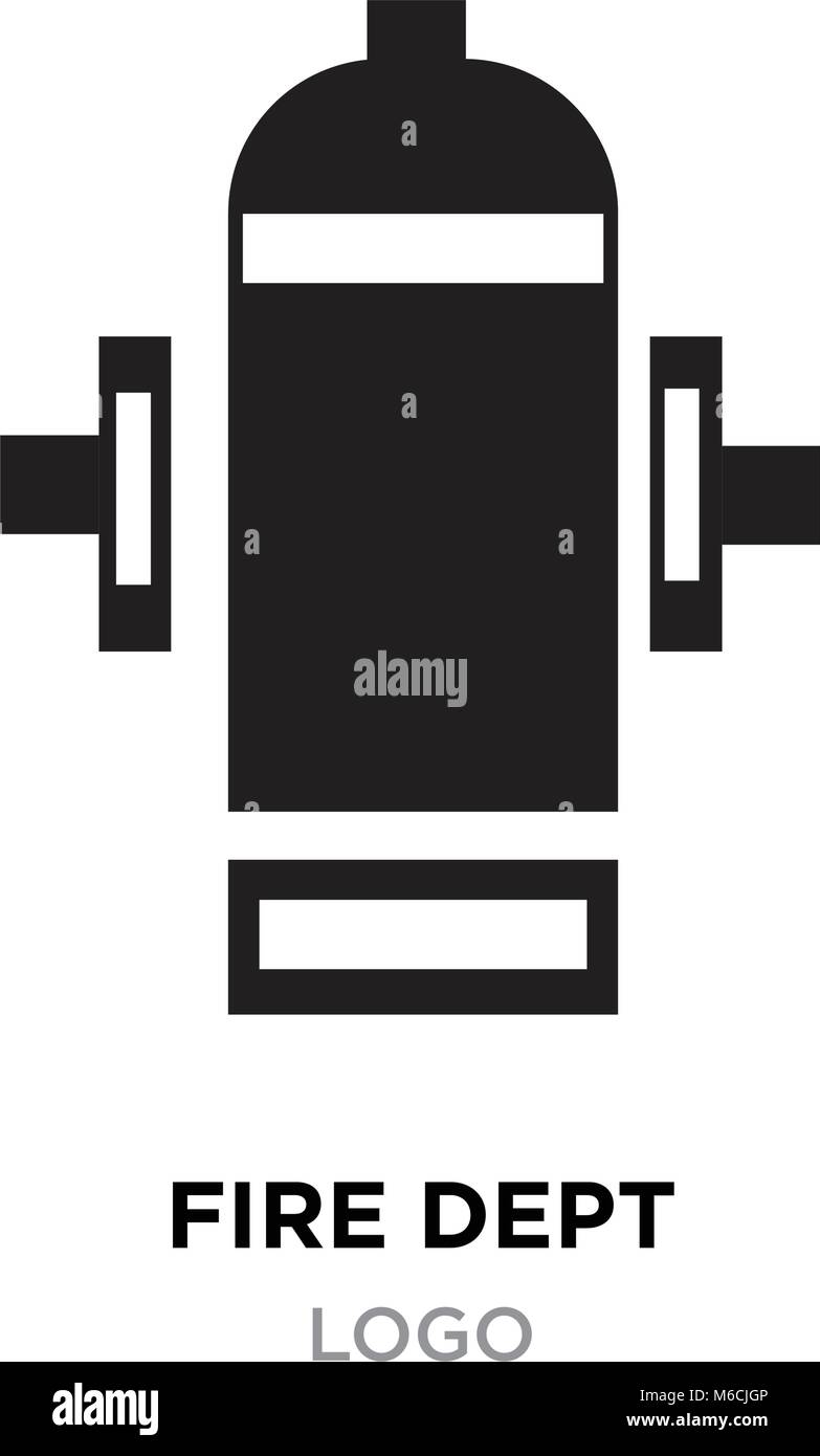 fire dept logo Vector Illustration isolated on white background Stock