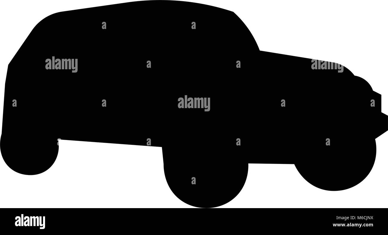 Download jeep wrangler silhouette on white background Stock Vector ...