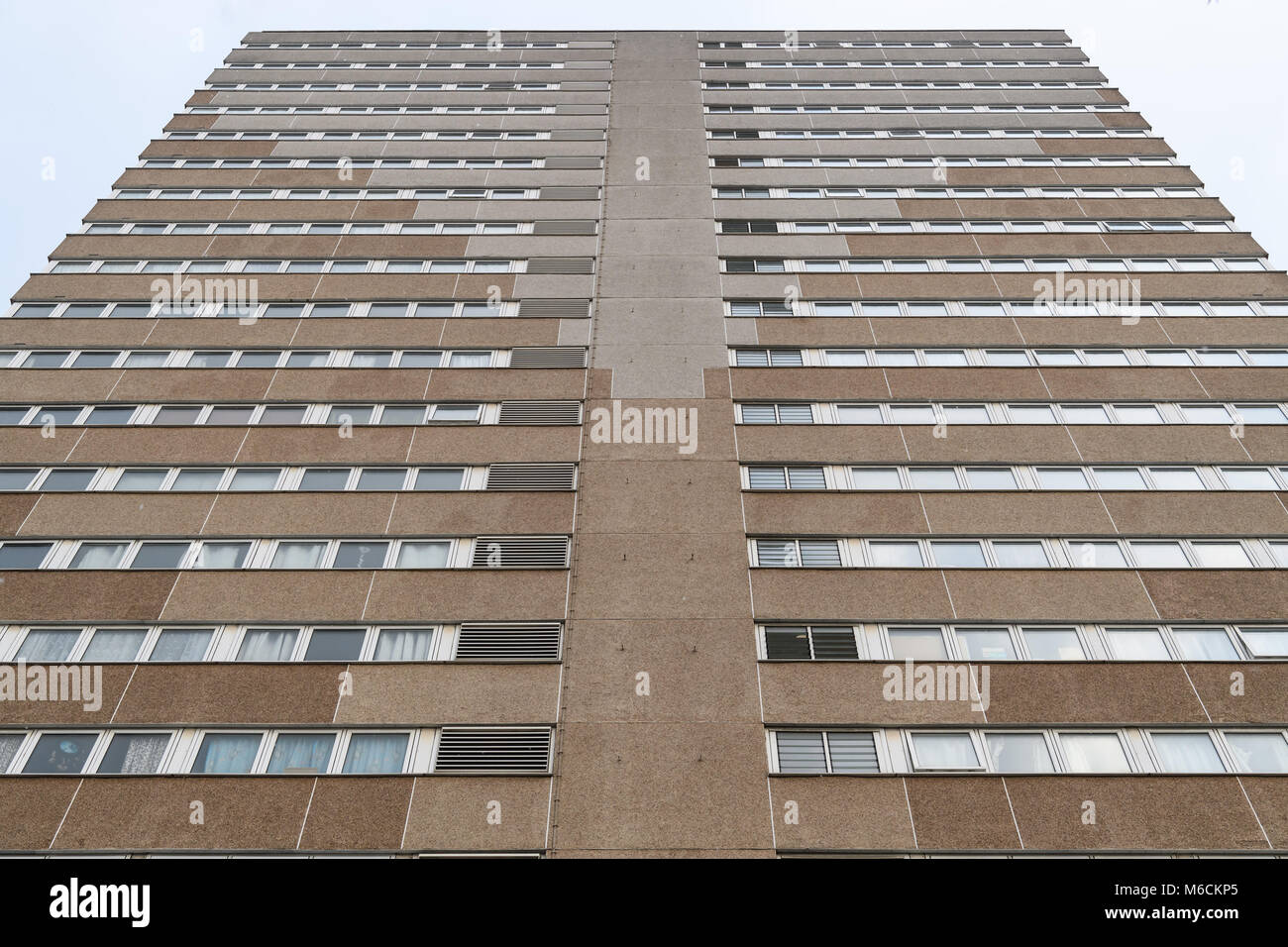 A high- rise tower block near to the centre of the city of Wolverhampton, West Midlands, UK Stock Photo