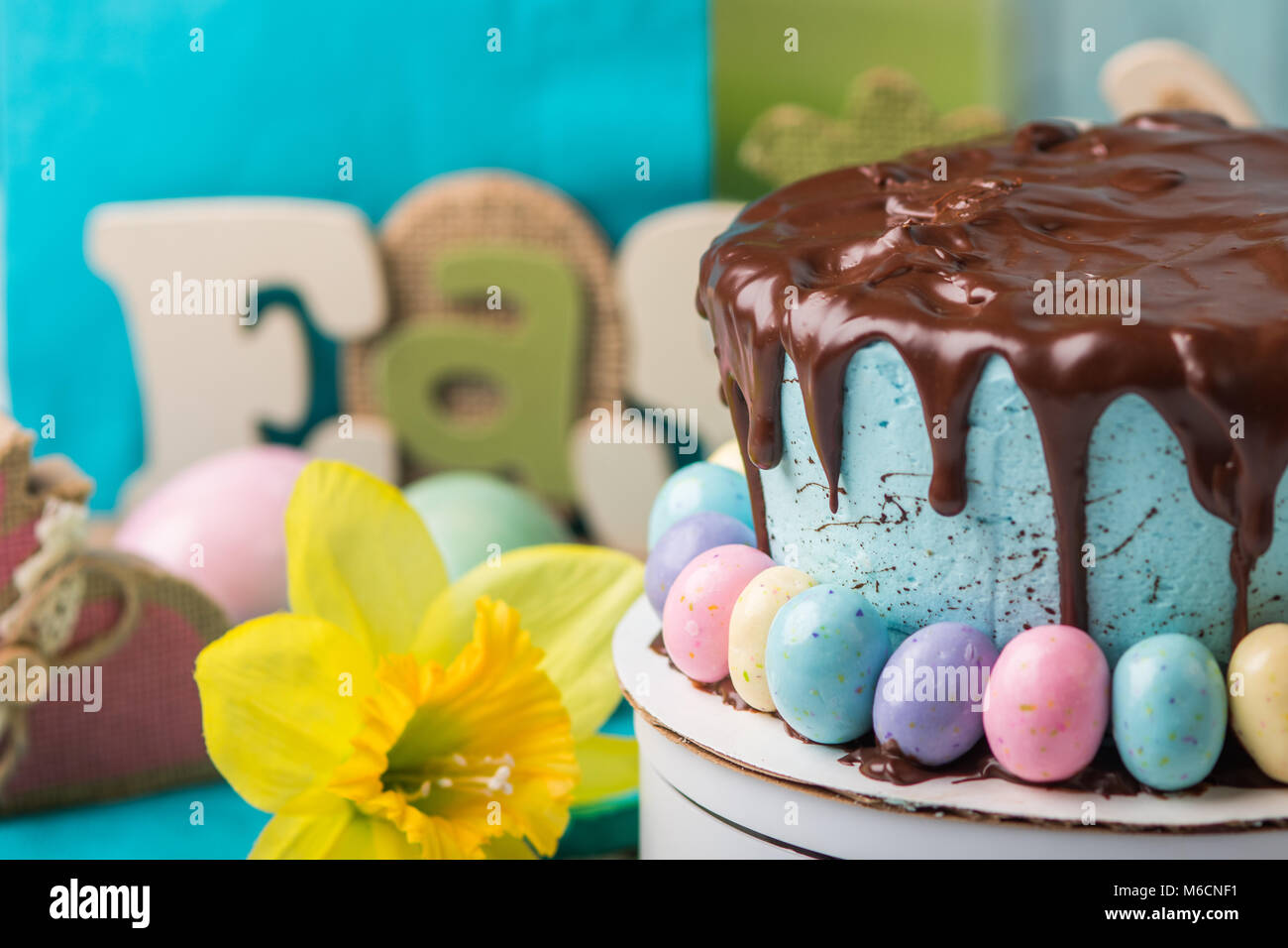 Easter cake with decorations Stock Photo Alamy