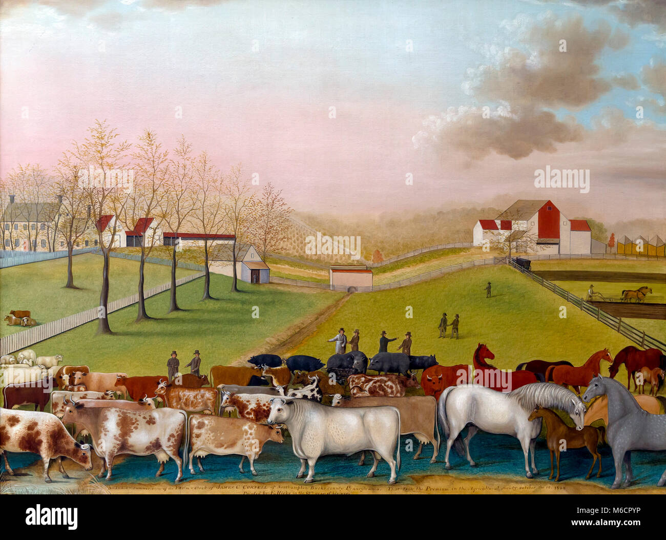 The Cornell Farm, Edward Hicks, 1848, National Gallery of Art, Washington DC, USA, North America Stock Photo