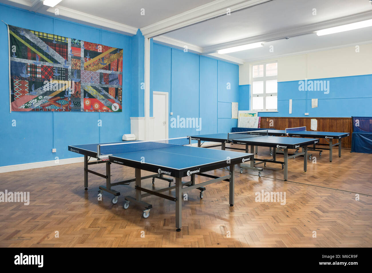 details from inside the Brighton and hove table tennis club, with bats