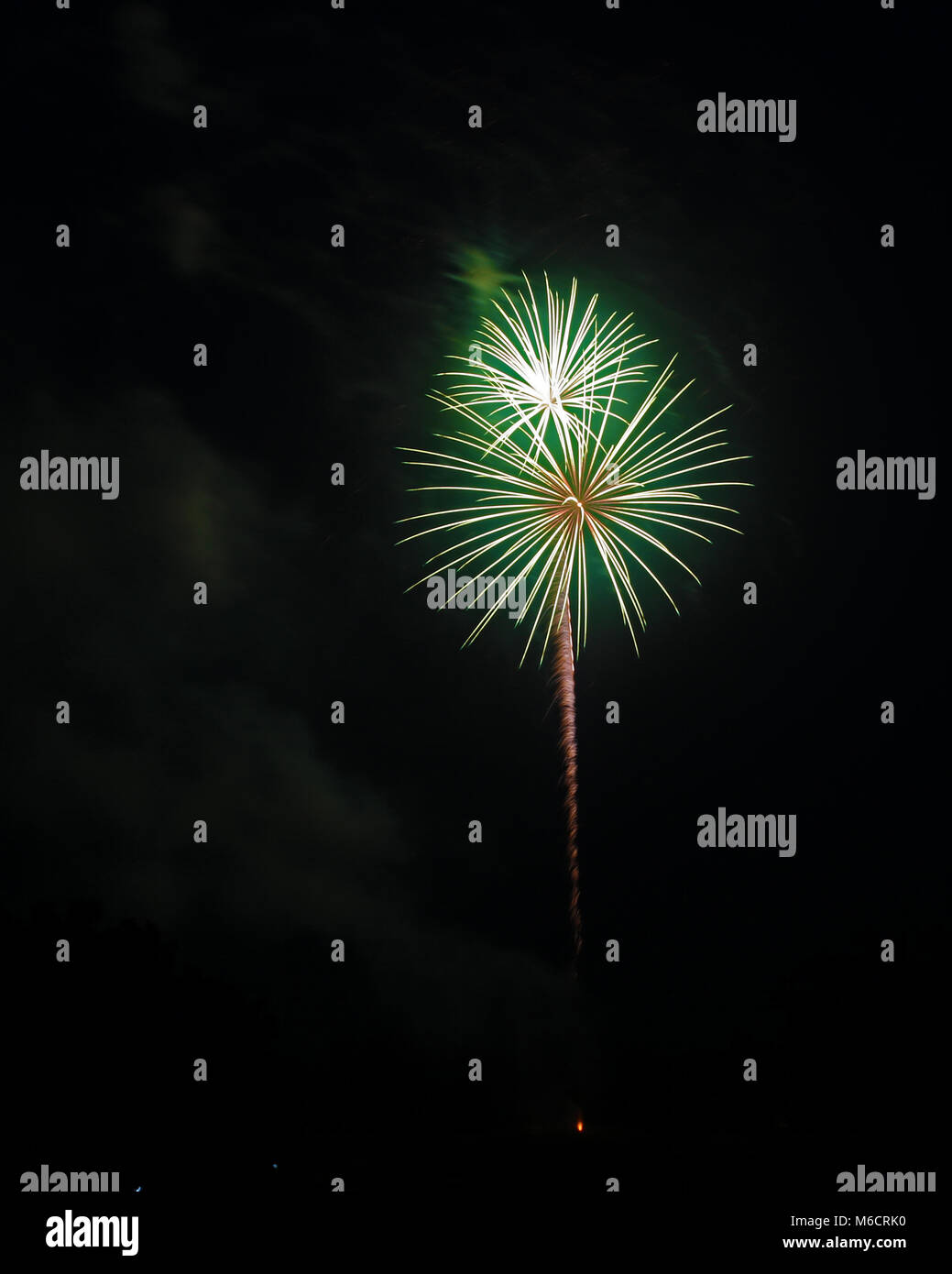 July 4th Fireworks Display in South Carolina Stock Photo