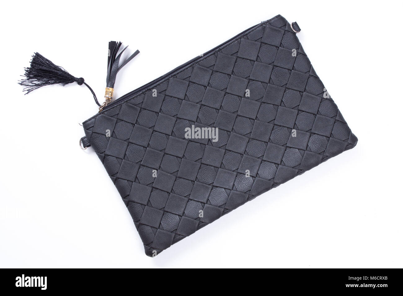 Black handbag isolated on white background.. Stock Photo