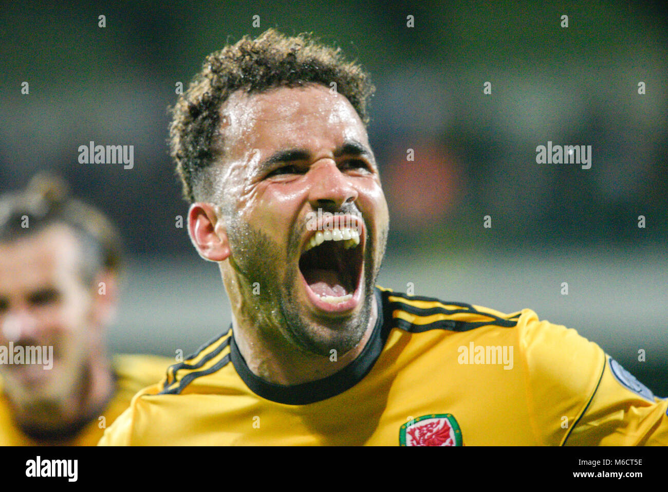 Hal Robson Kanu scores for Wales Stock Photo