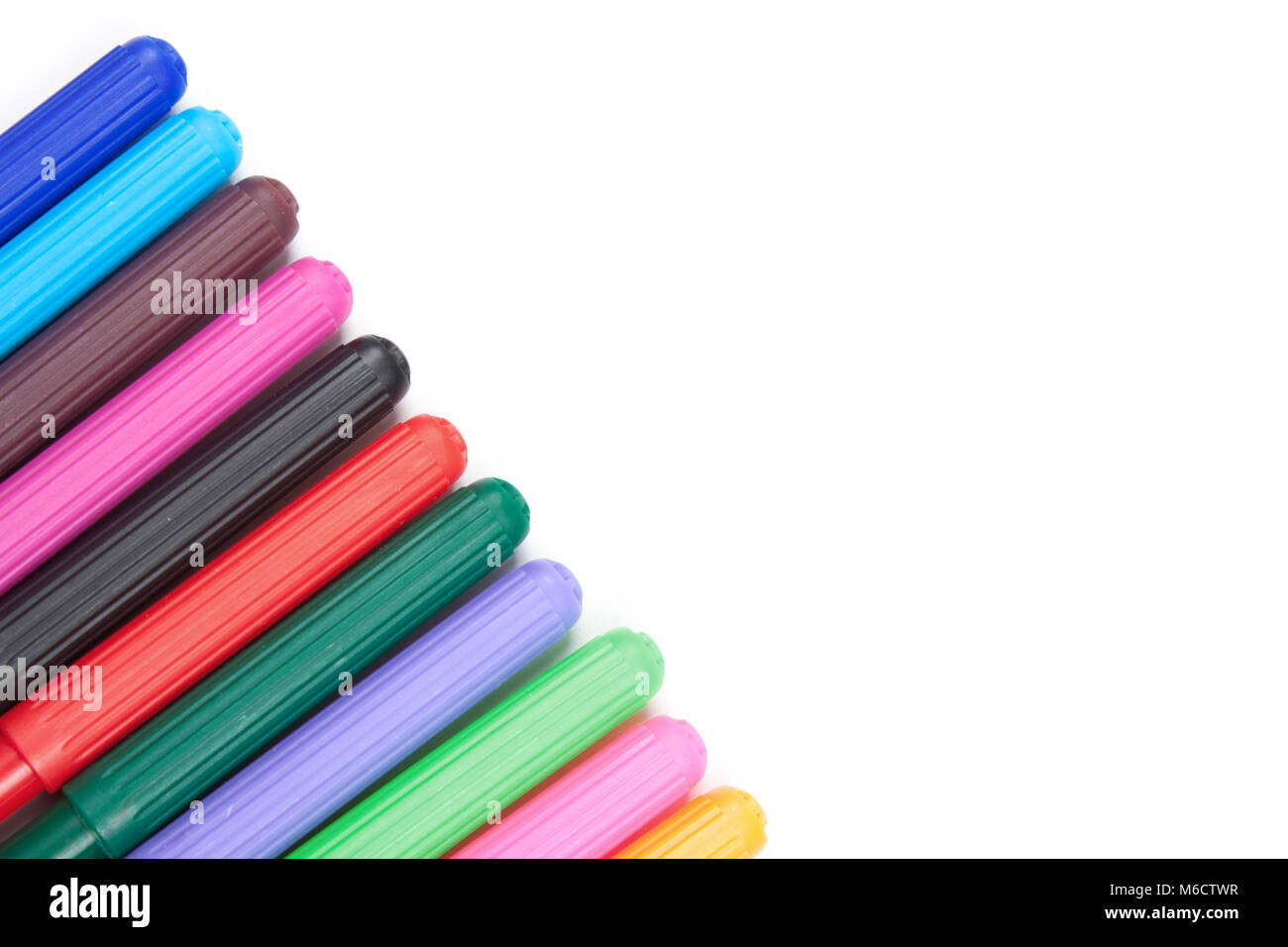 Highlighter Markers Pens Isolated on White Background Stock Photo Alamy