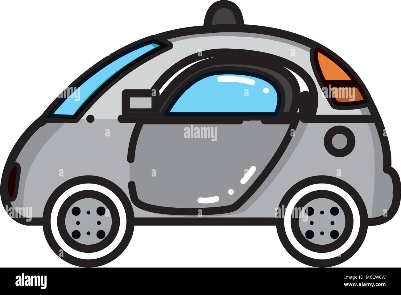 dashed line emergency police car security with siren Stock Vector Image ...