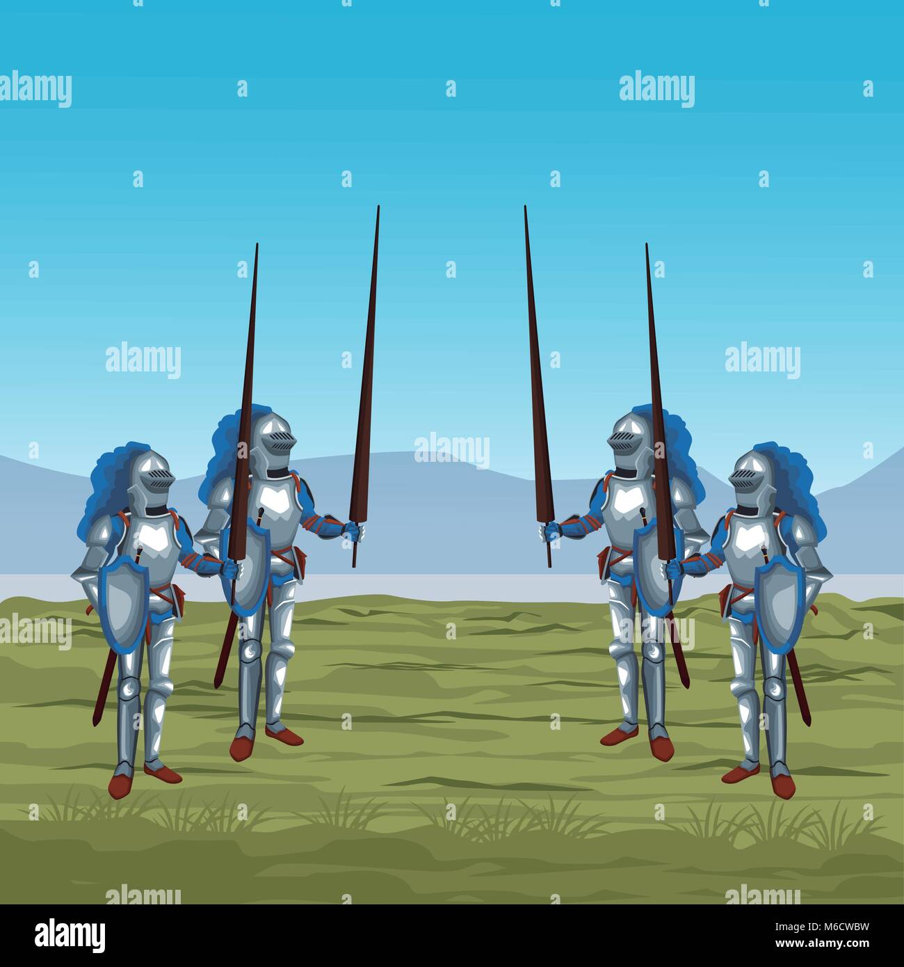 Medieval warriors on war Stock Vector Image & Art - Alamy