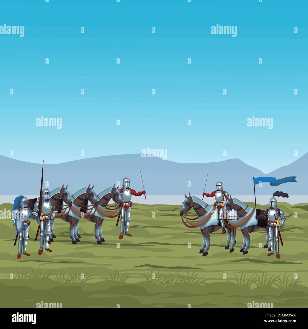 Medieval warriors on war Stock Vector Image & Art - Alamy