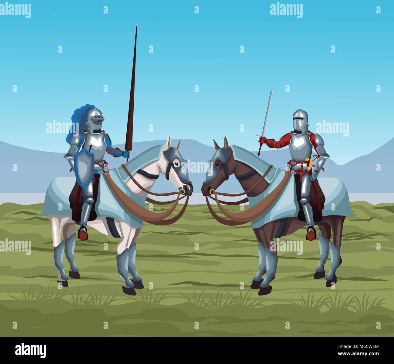 Medieval warriors on war Stock Vector Image & Art - Alamy
