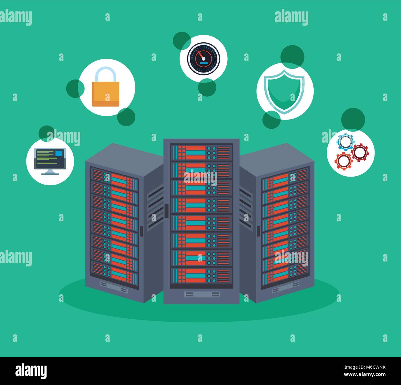 Data center technology Stock Vector Image & Art - Alamy