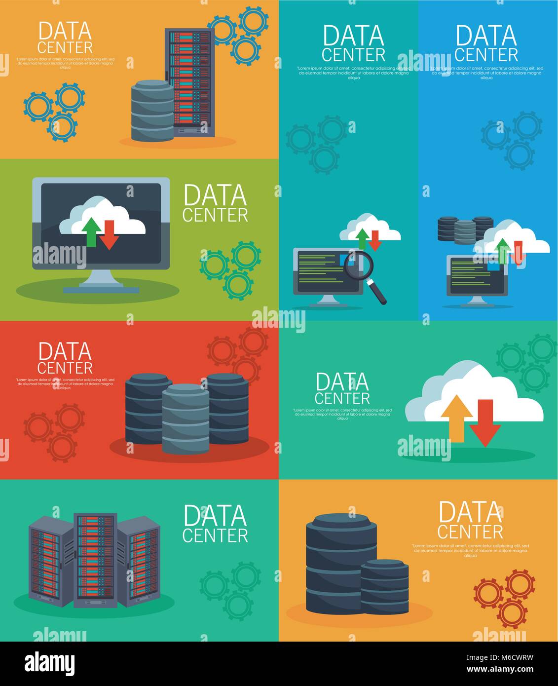 Data center technology Stock Vector Image & Art - Alamy