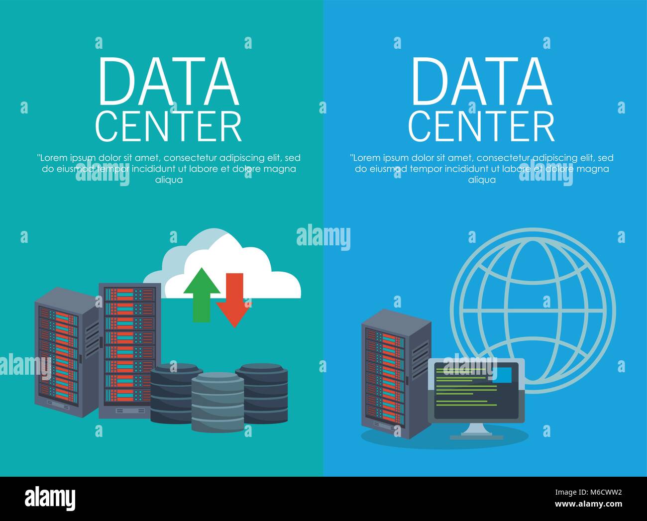 Data center technology Stock Vector Image & Art - Alamy