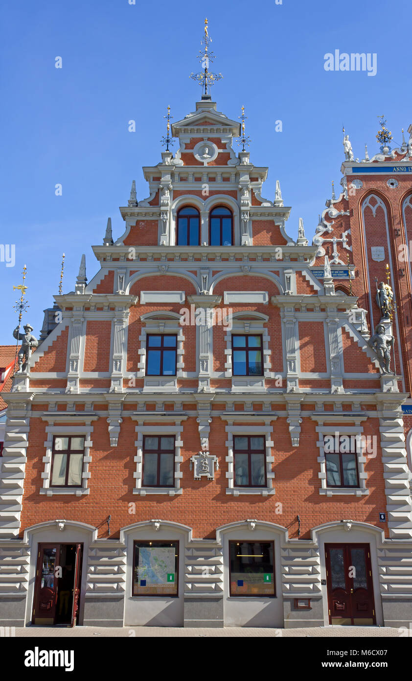 Part of the House of the Blackheads in Riga, Latvia Stock Photo