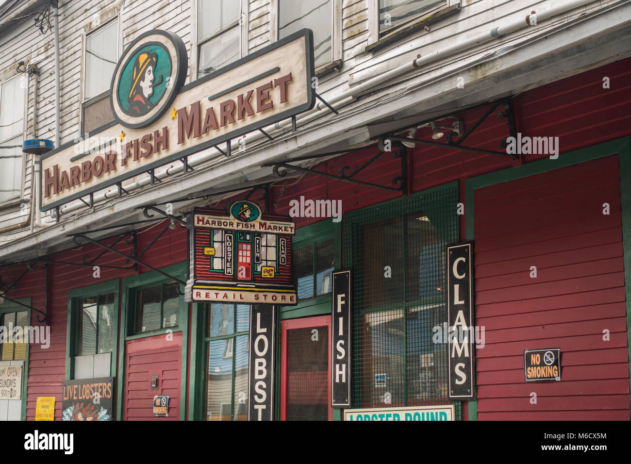 Harbor Fish market Portland Maine Stock Photo Alamy