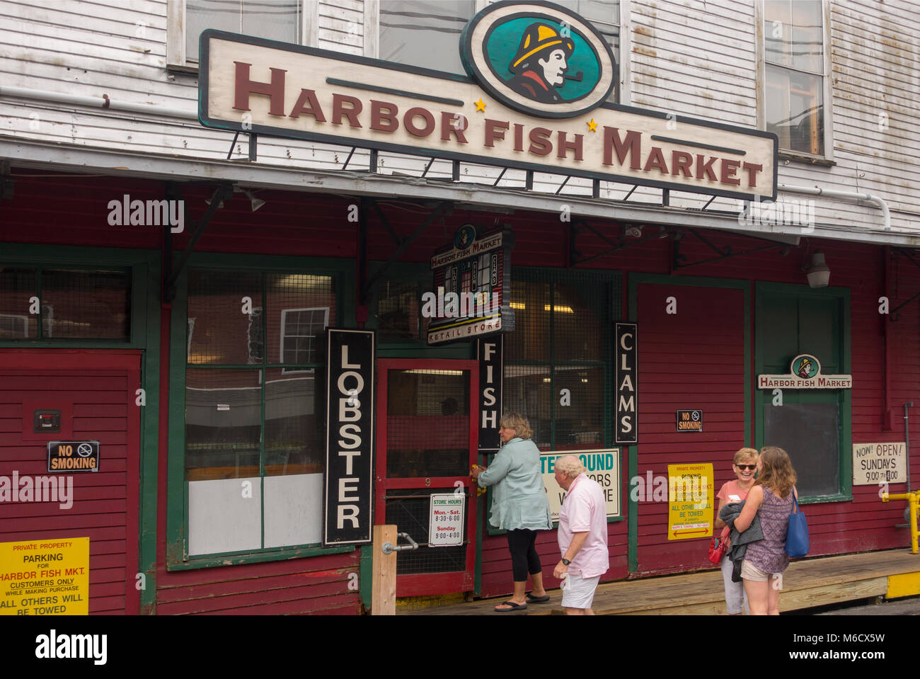 Harbor Fish market Portland Maine Stock Photo Alamy