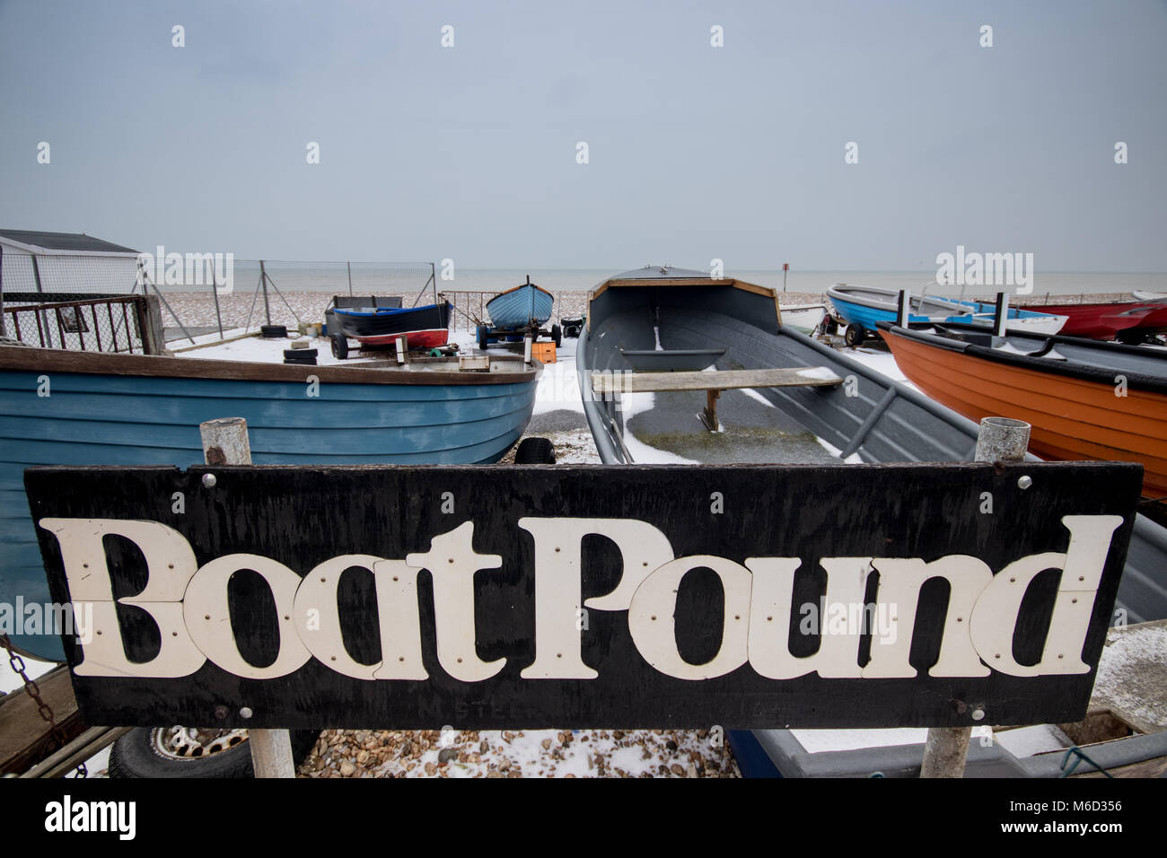 Boat Pound at West Park, Aldwick near Bognor Regis after the Beast from