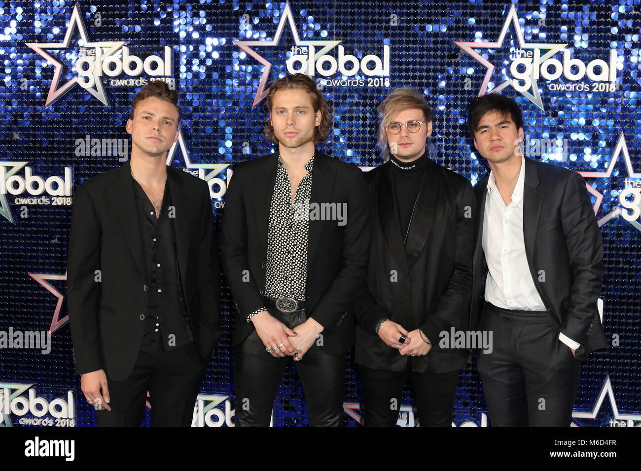 London Uk 1st Mach 2018 5 Seconds Of Summer Arrives At The Global Awards Eventim Apollo London Uk March 1st 2018 Credit Martin Evans Alamy Live News London Uk 1st Mach 2018 5 Seconds Of Summer Arrives At The Global Awards Eventim Apollo London Uk March 1st 2018 Credit Martin Evans Alamy Live News