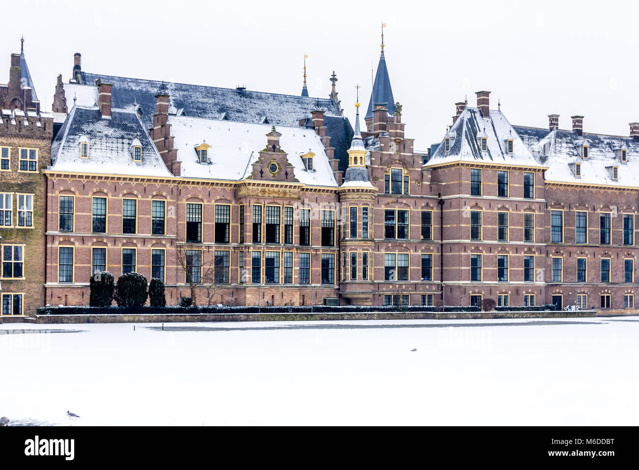 The Hague, the Netherlands - March 3 2018: Binnenhof and mauritshuis ...