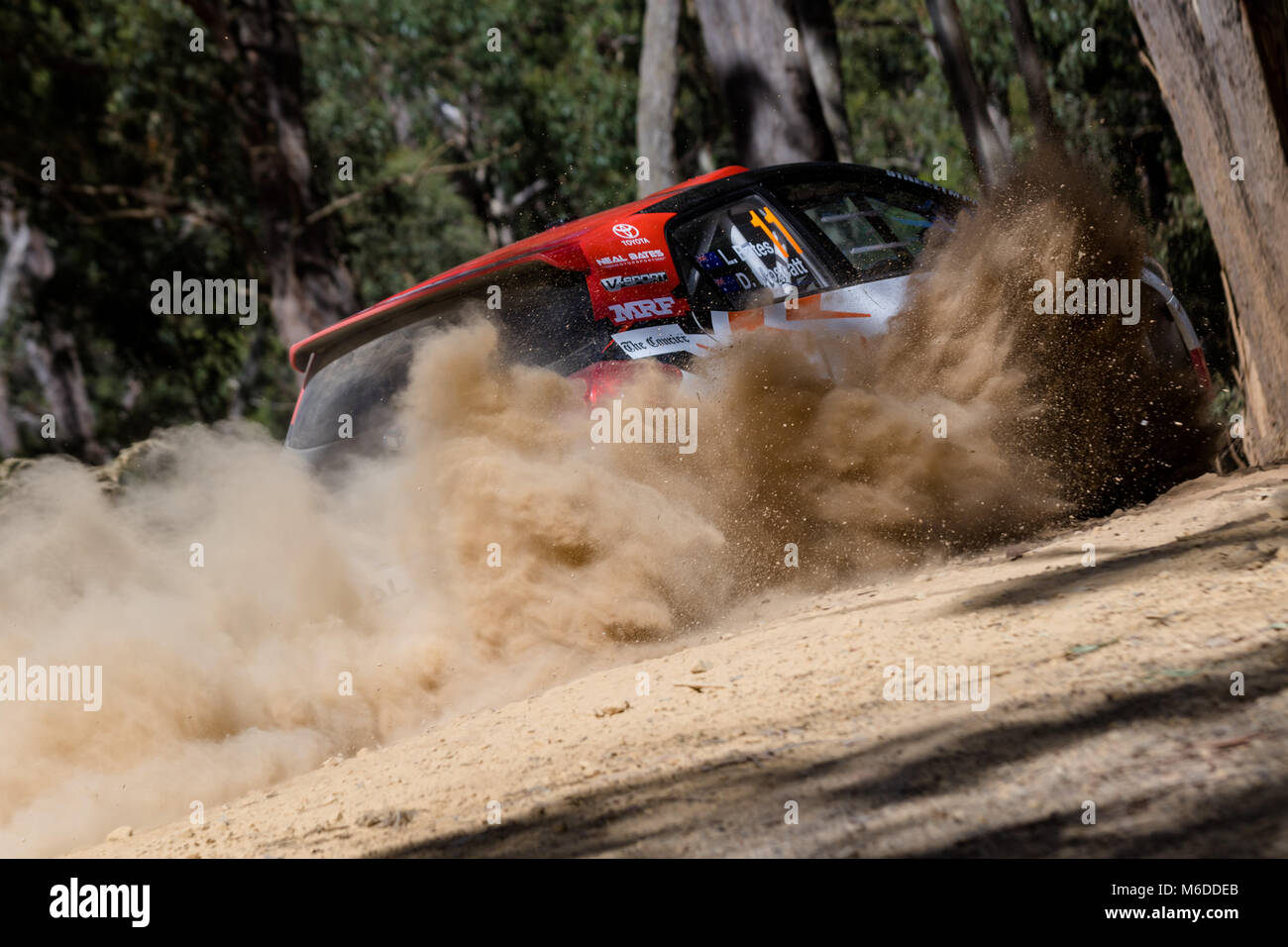 MELBOURNE, AUSTRALIA – MARCH 3: Lewis Bates & Dale Moscatt during Round ...
