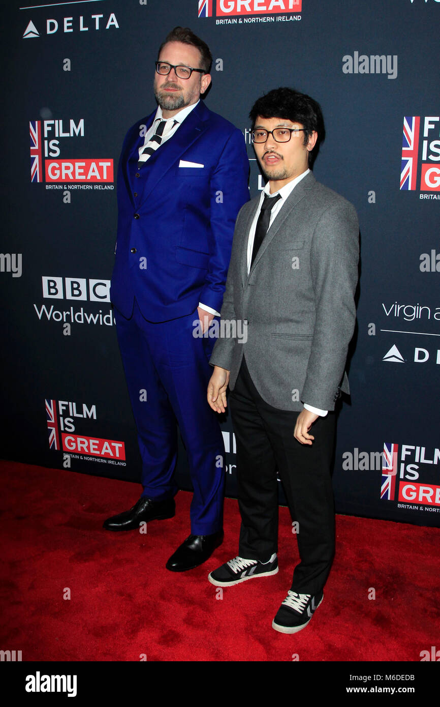 LA, California. 2nd March 2018. Jakob Schuh and Bin-Han To attending the 'Film is Great' British Film Reception honoring the British nominees of the 90th Annual Academy Awards at the British Residence on March 2, 2018 in Los Angeles, California. Stock Photo