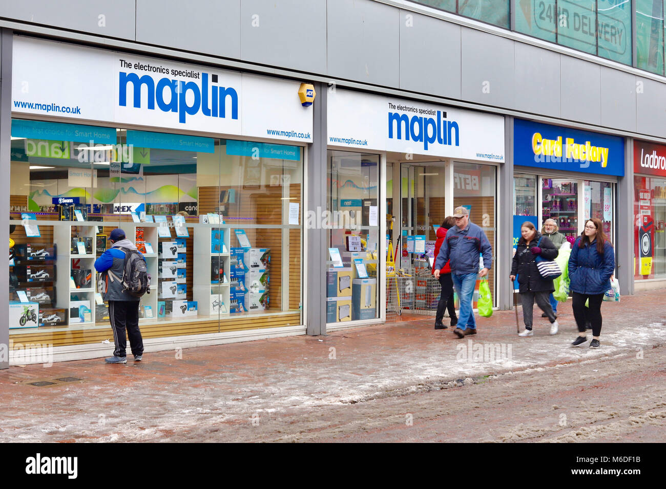Ipswich, Suffolk. 3rd March 2018. UK News: Maplin electronic goods store still trading despite reported financial difficulties. Ipswich, Suffolk. Credit: Angela Chalmers/Alamy Live News Stock Photo