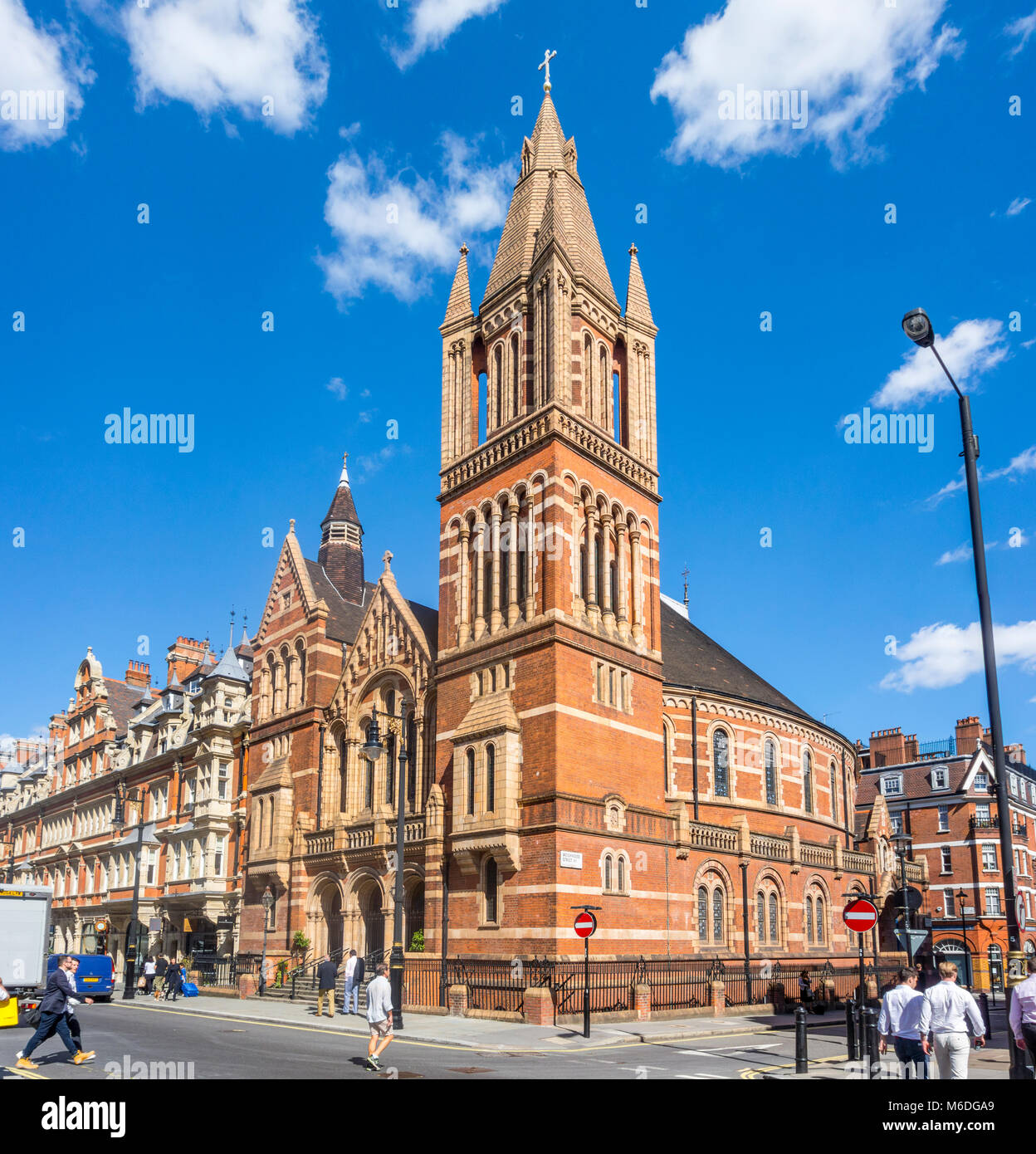 King's Weigh House now Catholic Cathedral of the Holy Family in Exile, Mayfair, London by Alfred Waterhouse Stock Photo