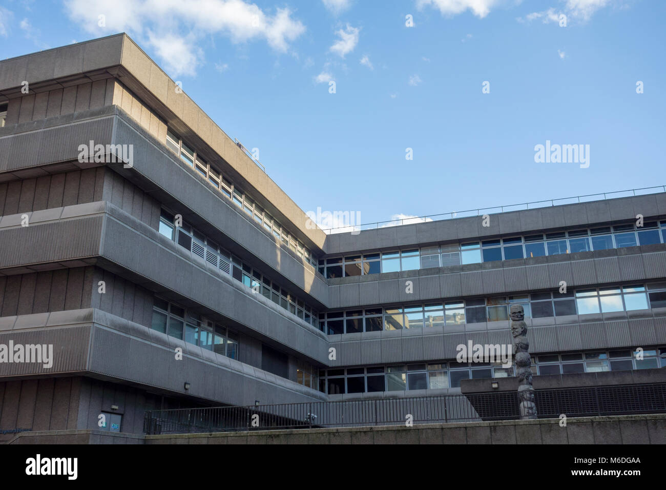 Baynard House, brutalist office building by William Holford, Queen Victoria Street, London, UK Stock Photo