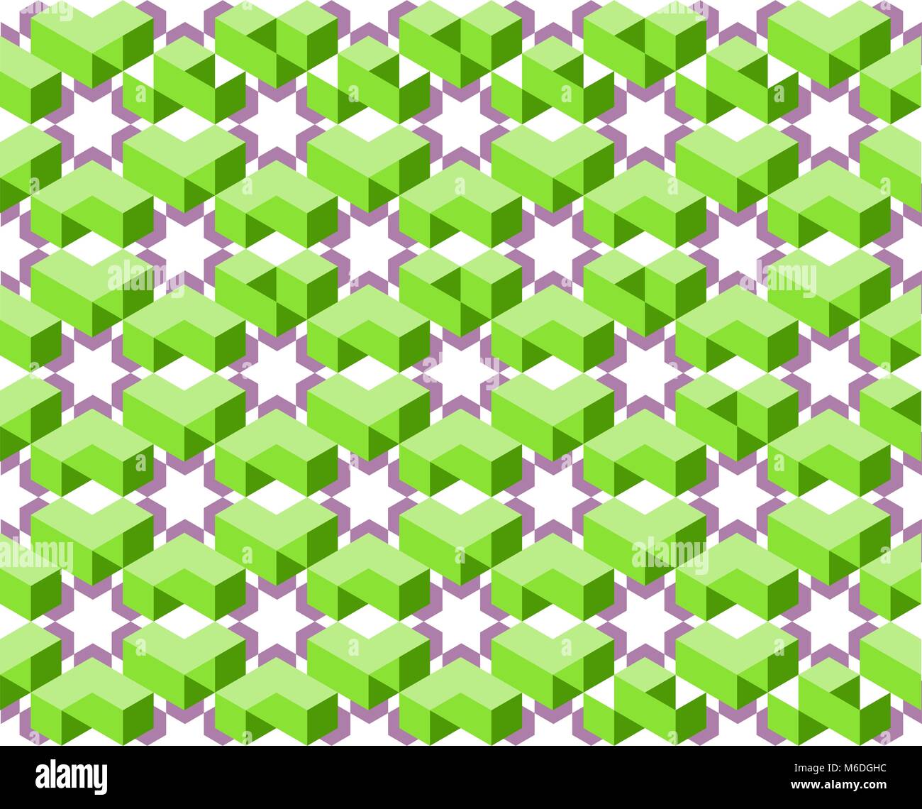 Geometric pattern of ultra violet and green color isolated on white background - Vector illustration, EPS10. Stock Vector