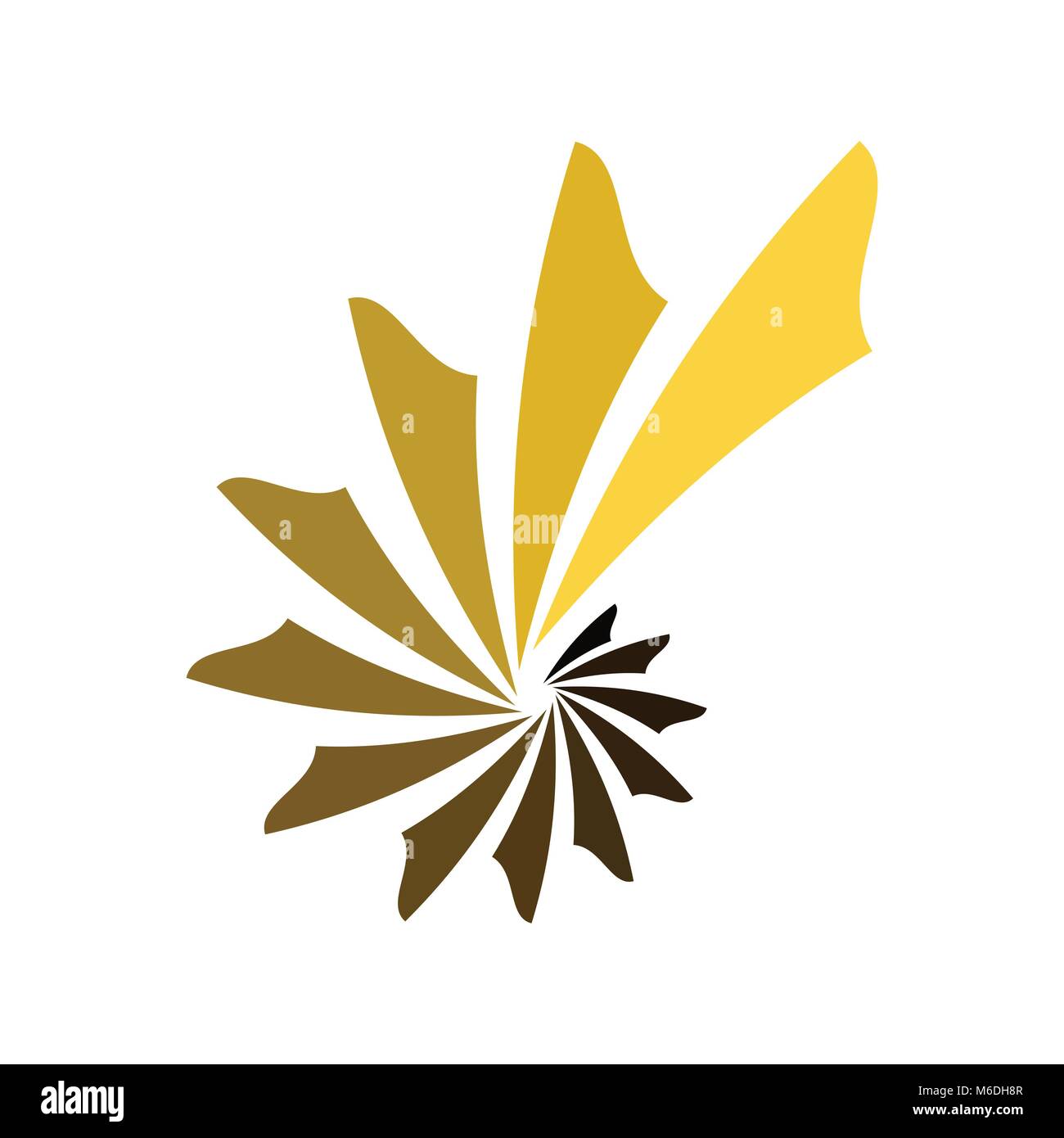Abstract Spiral Shell Ladder Vector Symbol Graphic Logo Design Stock Vector