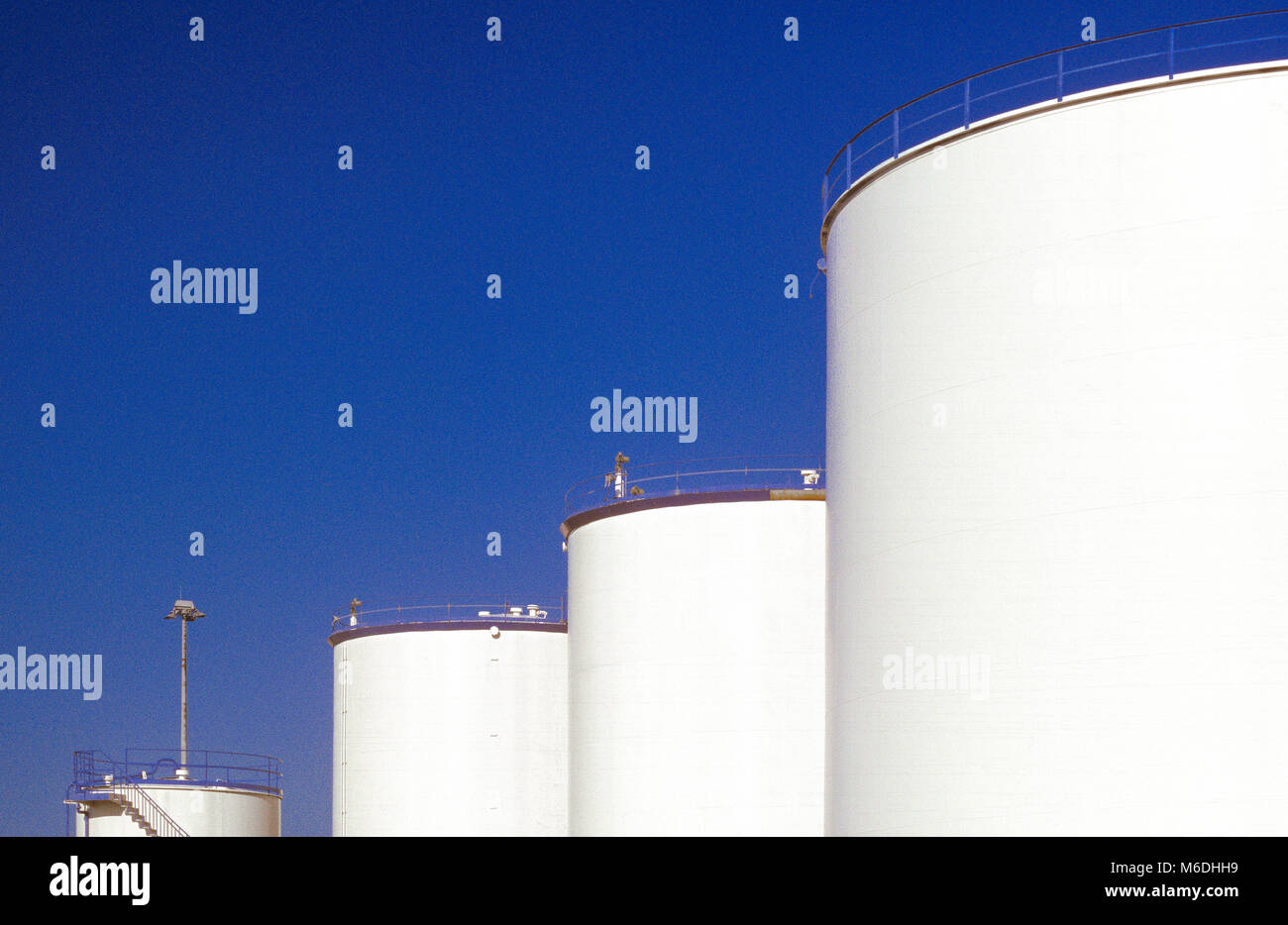 Large industrial-sized storage tanks for water and other liquids Stock ...
