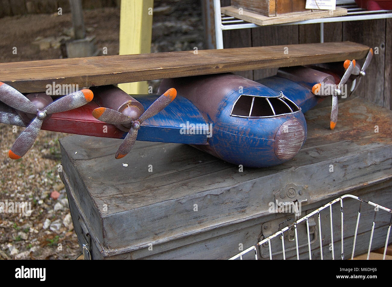 vintage metal airplane