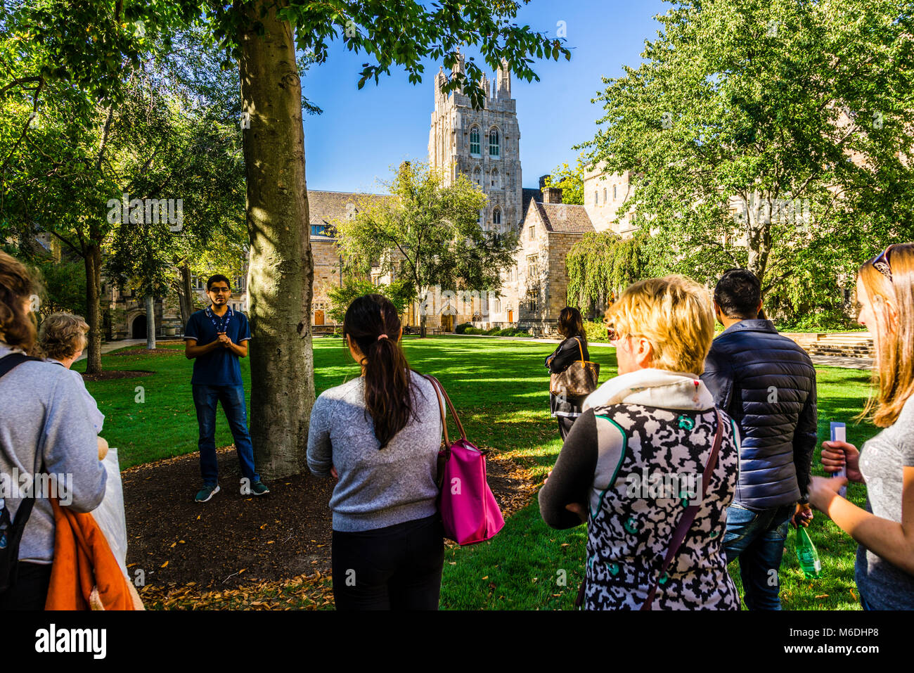 Tour Guide Saybrook College Yale University New Haven, Connecticut, USA Stock Photo Alamy