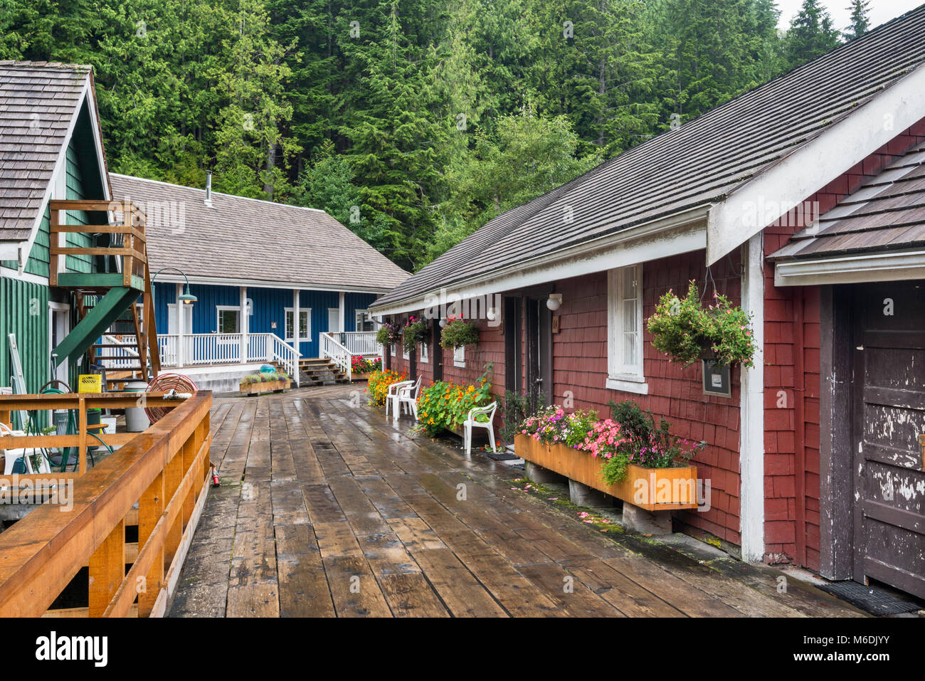 Houses on stilts, Boardwalk Village at Telegraph Cove, North Vancouver