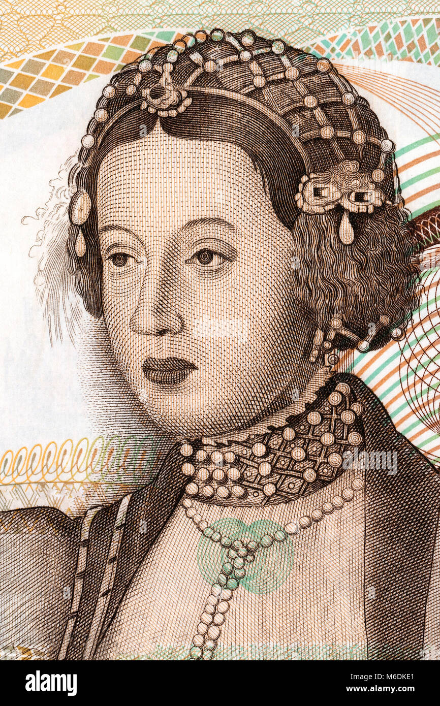 Infanta Maria portrait from Portuguese money Stock Photo