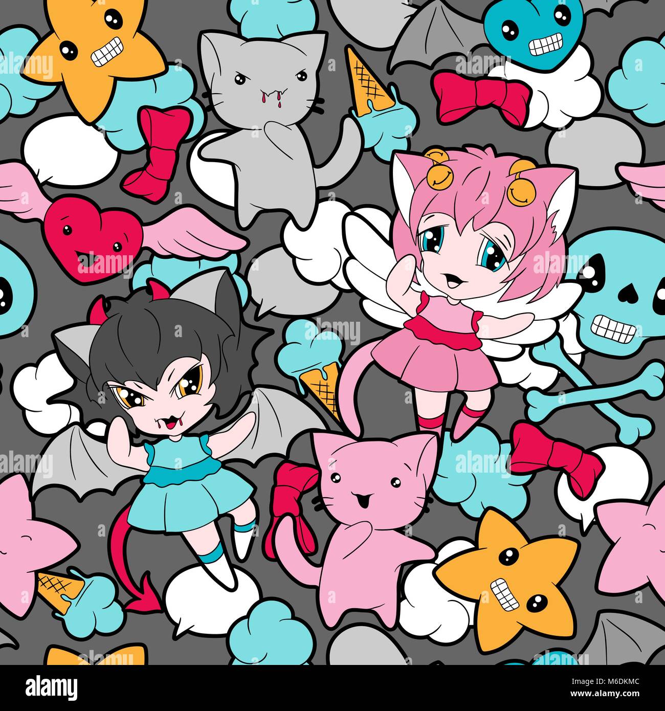 Seamless pattern with doodle Stock Vector Image & Art - Alamy