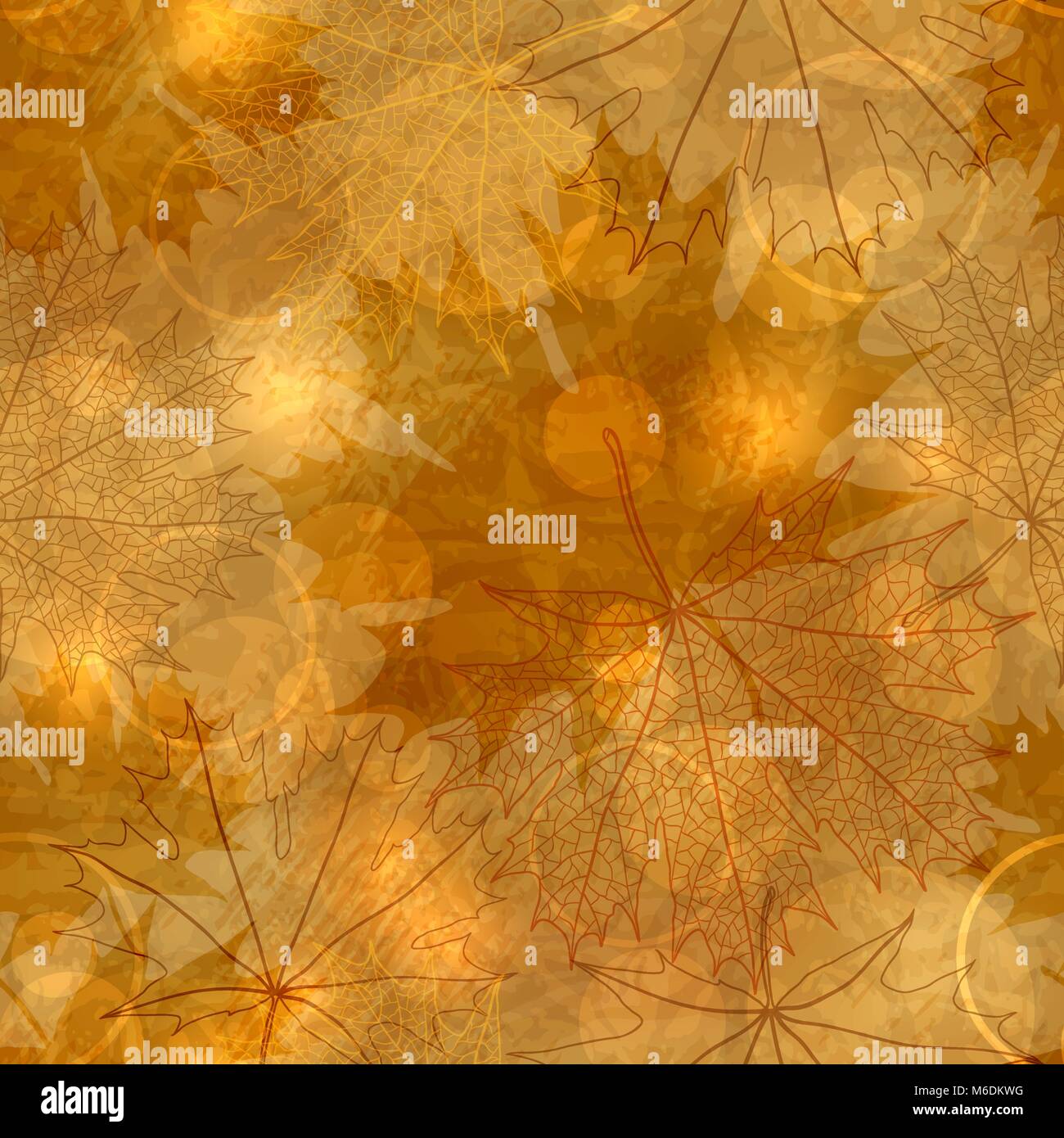 Seamless pattern - Autumnal leaves vector illustration Stock Vector ...