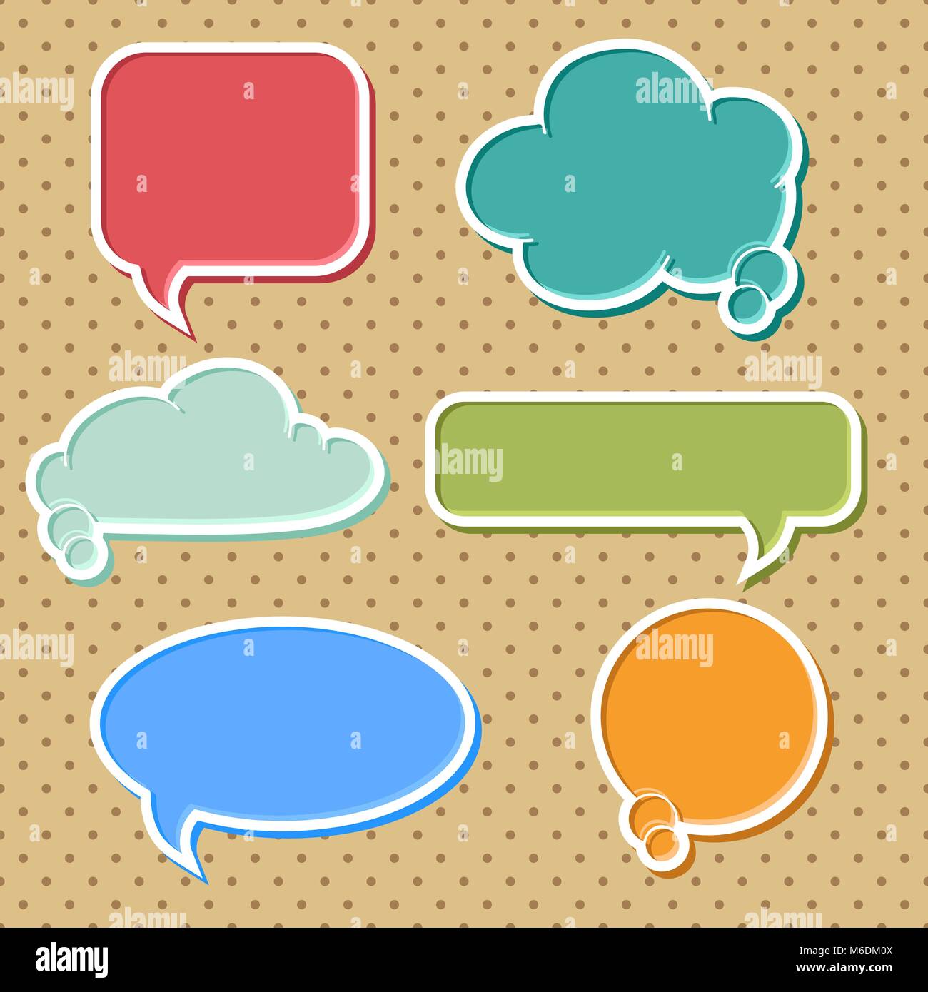 Collection of colorful speech bubbles and dialog balloons Stock Vector ...