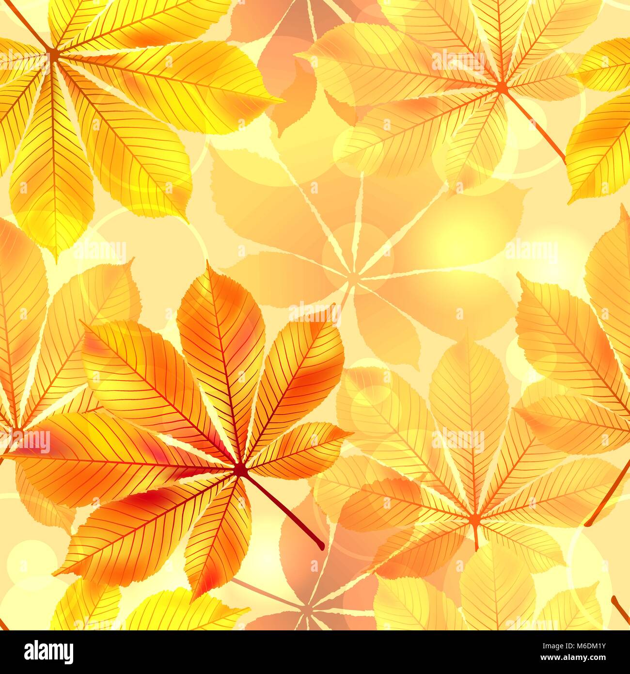 Autumn seamless background with leaves. Vector illustration Stock ...