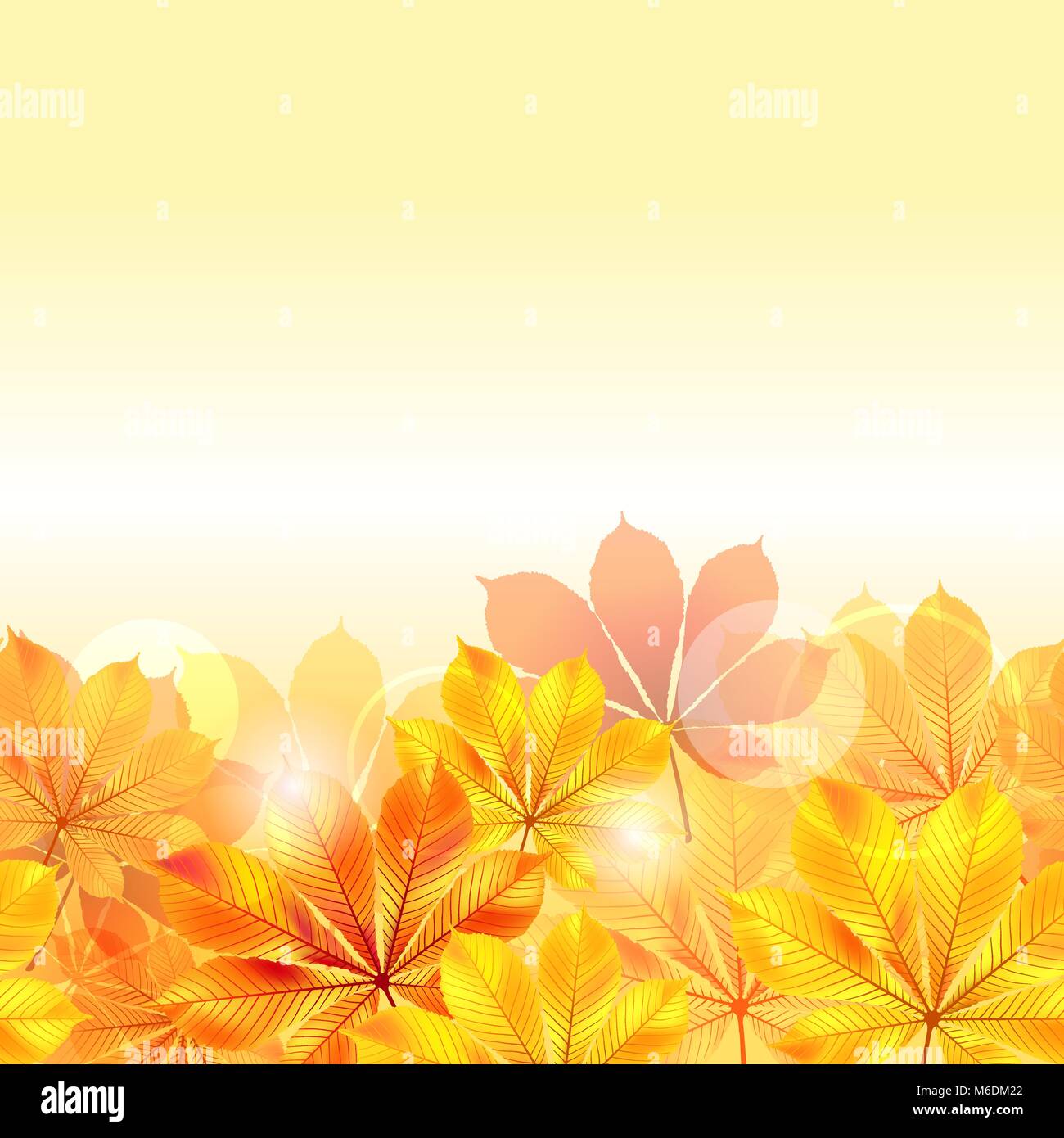 Autumn background with yellow leaves. Stock Vector