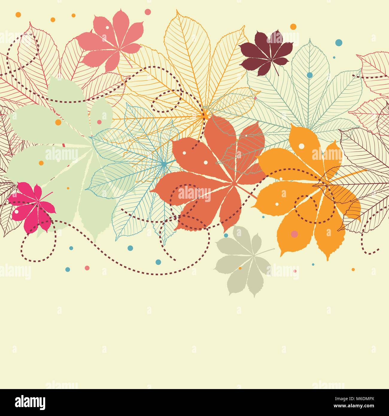 Seamless background with autumn leaves Stock Vector Image & Art - Alamy